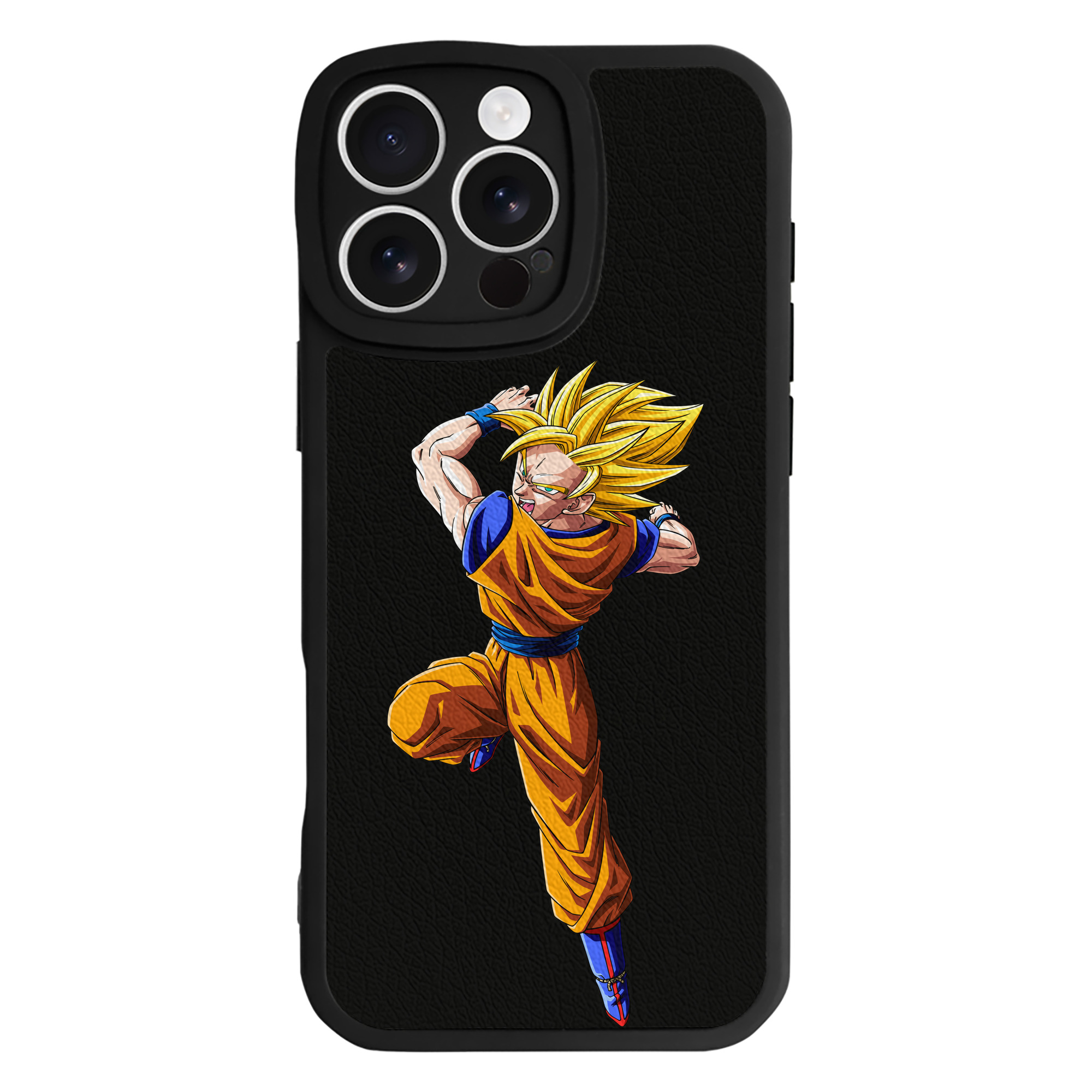 （画像用） ドラゴンボール 孫悟空（そん ごくう）Son Goku カカロット DRAGON BALL Kakarotto 【iPhone 16シリーズ対応】シリコンスマホケース（レザー調） 材質：シリコン